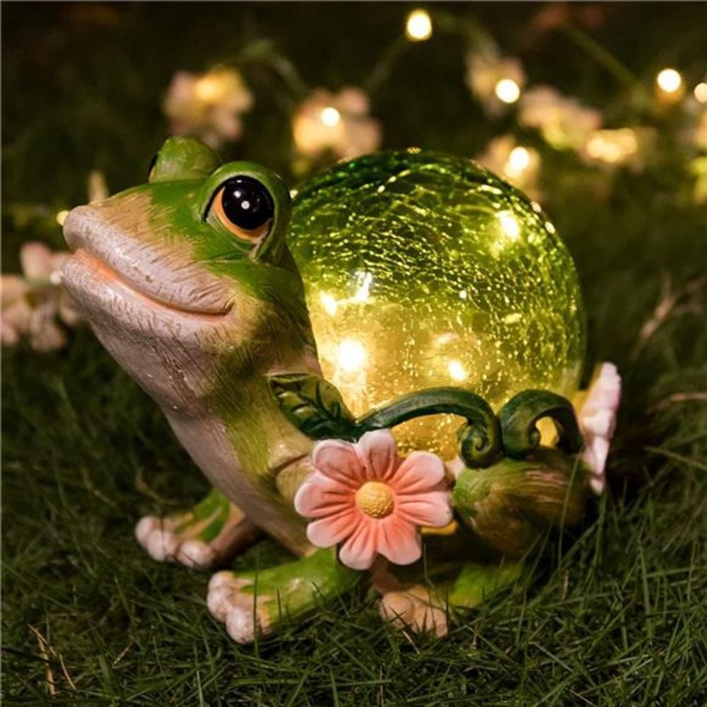 Garden Statues - Solar Lights Garden Decorations, Lawn Frog Ornaments